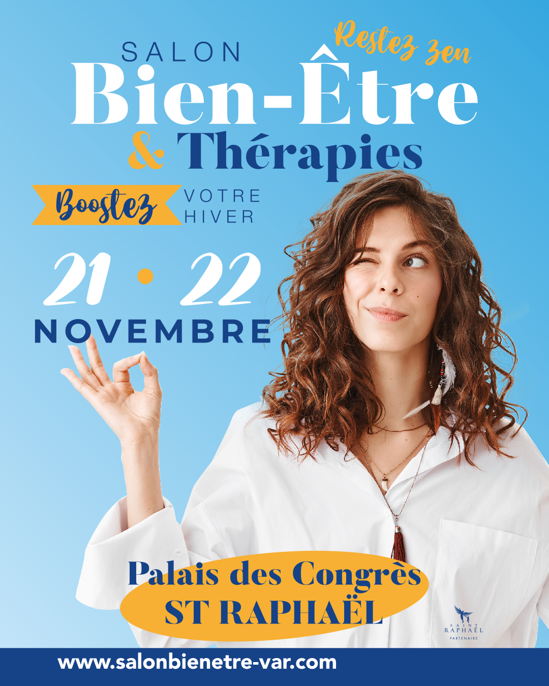 Affiche du Salon Bien-être et Thérapies de Saint-Raphaël, novembre 2026