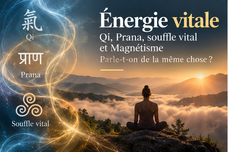 Illustration de l’énergie vitale, du Qi, du Prana et du souffle