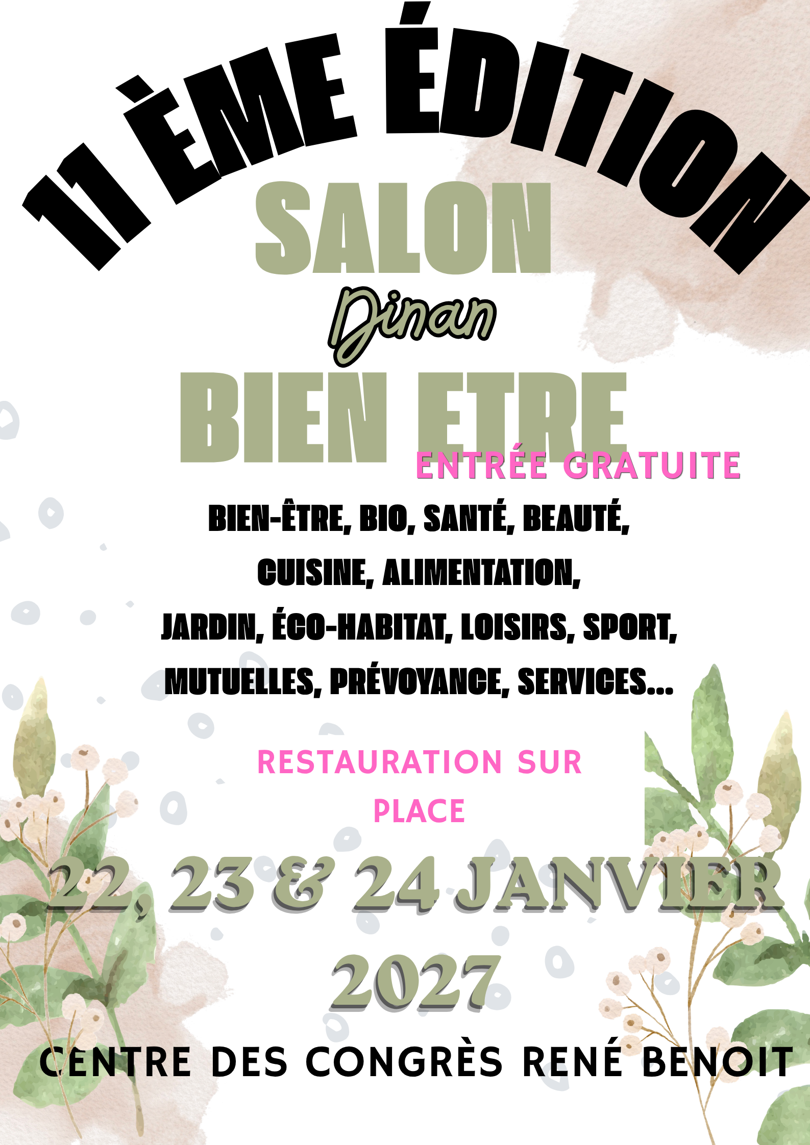 Affiche présentée pour le Salon Mode Bien-Être de Dinan en janvier 2027